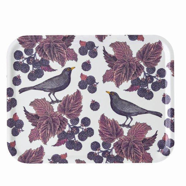 Serving Trays - Thornback & Peel - Thornback & Peel Blackbird & Bramble Large Serving Tray (43 x 33 cm)