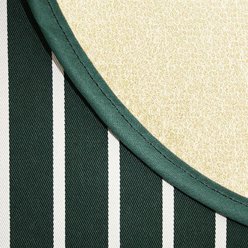 British Racing Green Butchers Stripe Chef Pad For Use With Agas