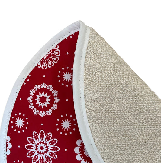 Chef Pad - Aga - Crisp and Dene - Crisp & Dene Christmas Snowflake Chefs Pad for use with AGA cookers