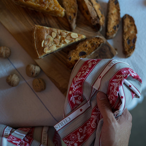 Tea Towel - Crisp and Dene - Crisp & Dene Christmas Stripe Tea Towel