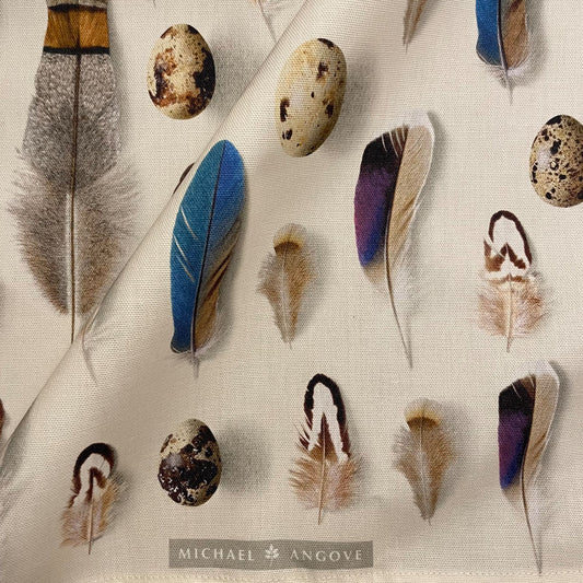 Tea Towel - Michael Angove - Michael Angove Cream Feathers Tea Towel