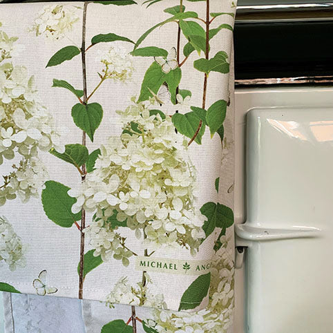 Tea Towel - Michael Angove - Michael Angove Hydrangea Tea Towel