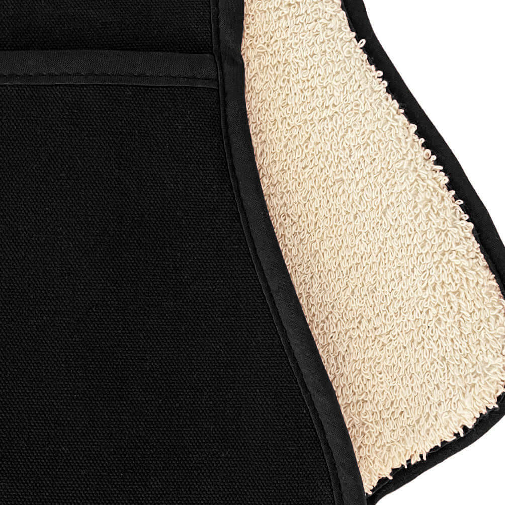 Double Oven Glove - The Chef Pad Shop - Plain Black Double Oven Glove