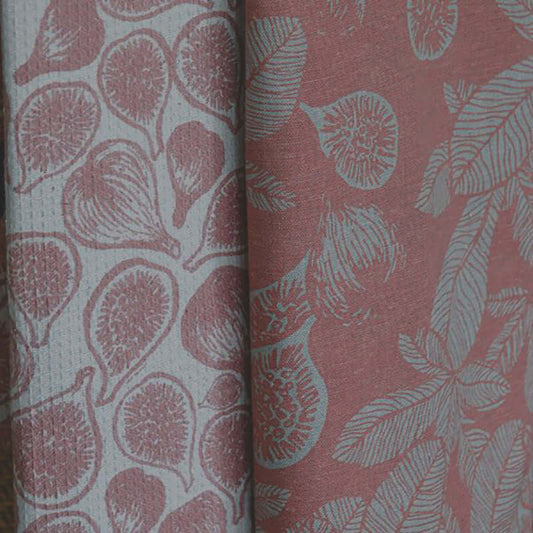 Tea Towel - Raine & Humble - Fig Tree in Dawn Rose Two Pack Tea Towels - Recycled Cotton