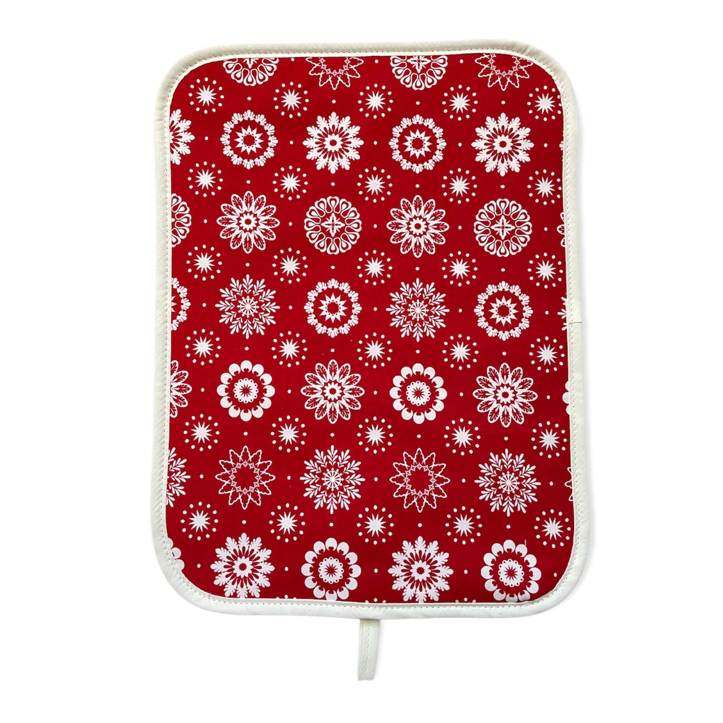 Chef Pad - Rayburn - Crisp and Dene - Crisp & Dene Christmas Snowflake Chefs Pad for use with Rayburn 600 Range Cookers