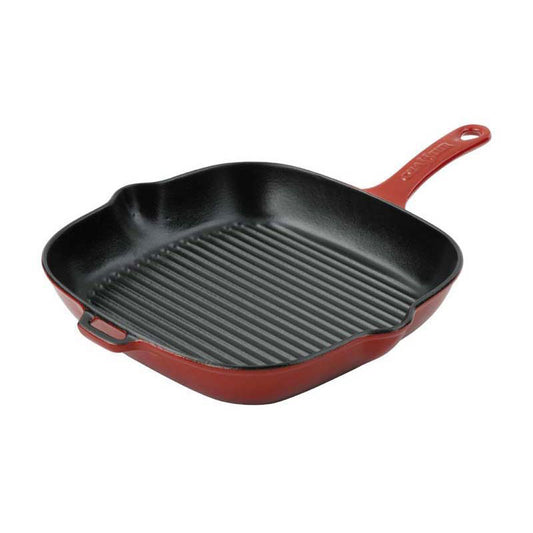 Chasseur by Dexam - 26cm Square Grill Pan – Chilli Red