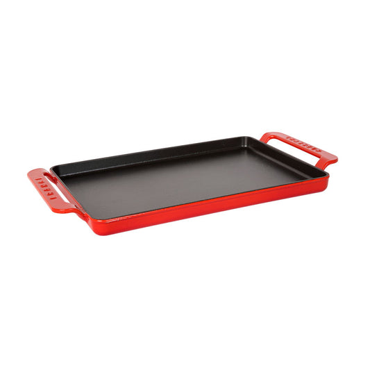 Chasseur by Dexam - 42 x 24cm Rectangular Flat Griddle Pan – Chilli Red