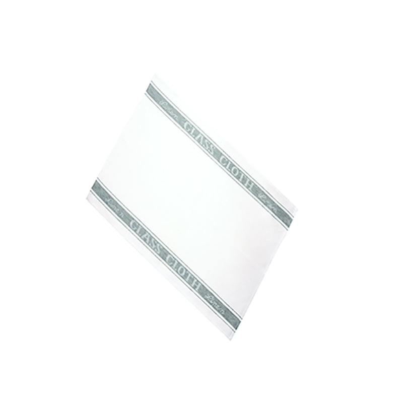 Dexam - White Linen Glass Cloth with Grey Stripe