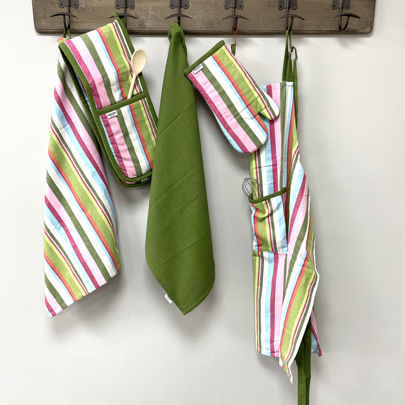 Apron - Dexam - Recycled Cotton - Green Stripe