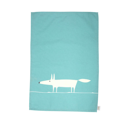 Scion Living Mr Fox Set of 2 Tea Towels - Teal