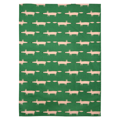 Scion Living Mr Fox Set of 2 Tea Towels - Mint Leaf