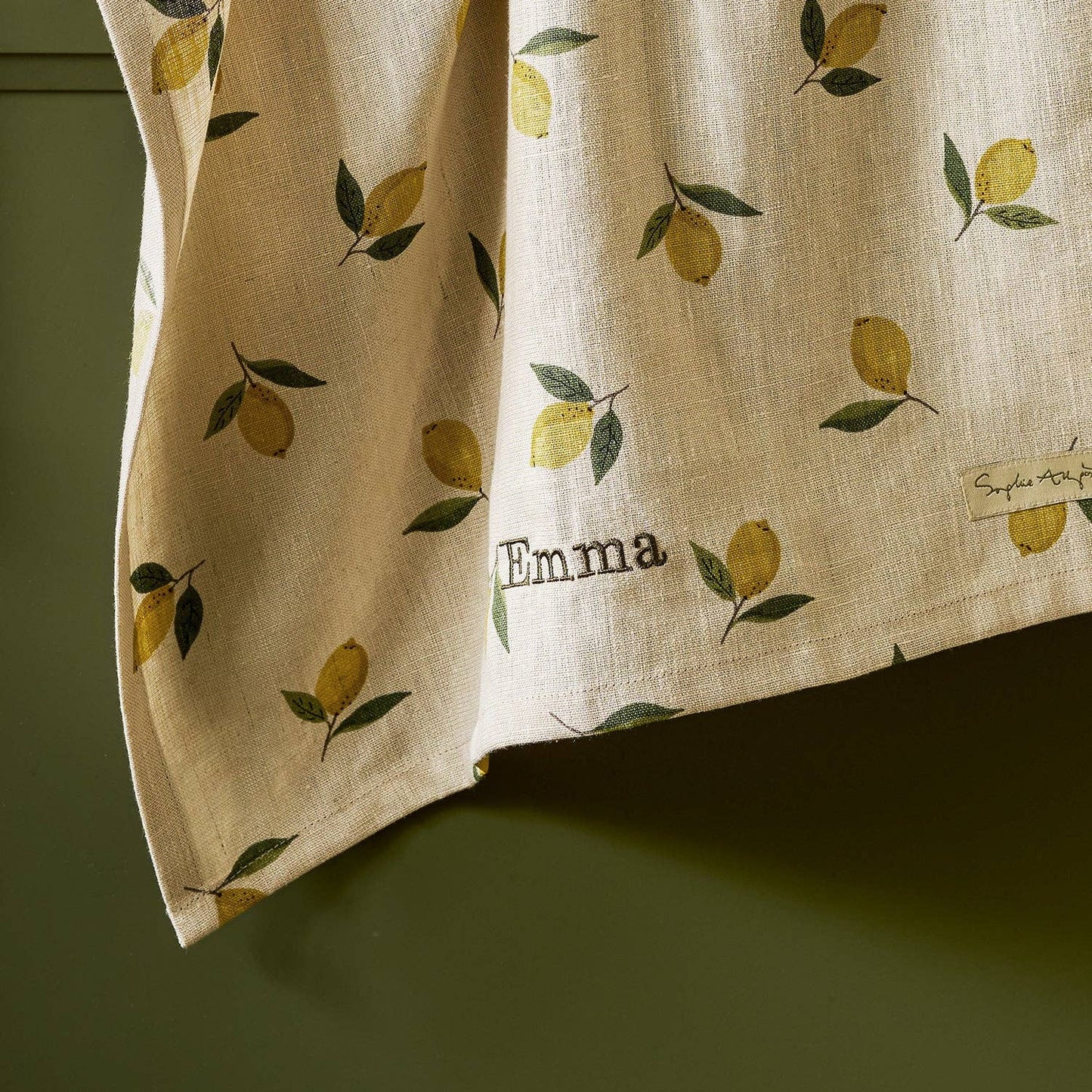 Sophie Allport Lemons Linen Tea Towel