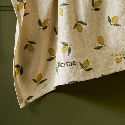 Sophie Allport Lemons Linen Tea Towel