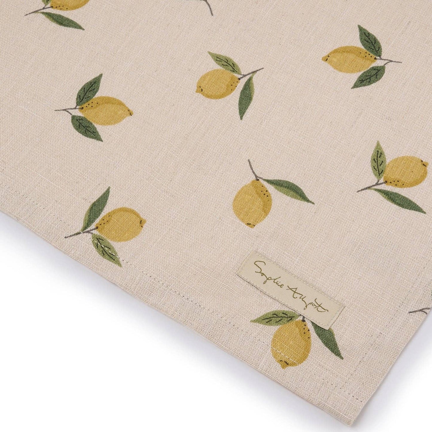 Sophie Allport Lemons Linen Tea Towel