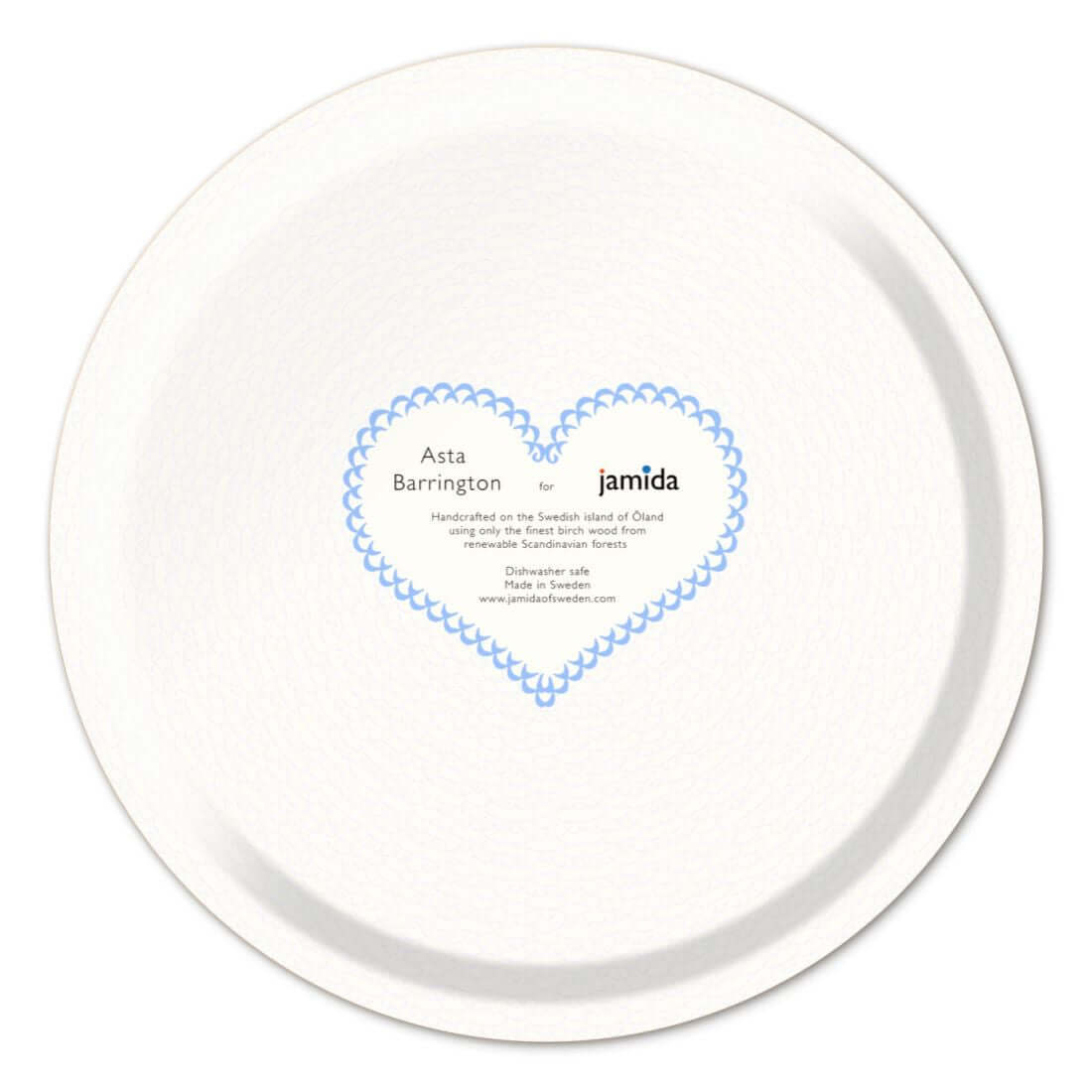 Serving Tray featuring Asta Barrington design with heart branding on the back, from Jamida of Sweden.