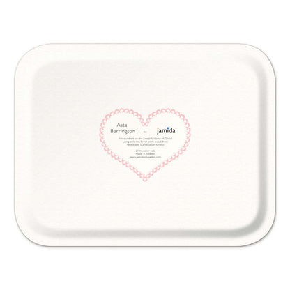 Serving Tray - Asta Barrington "ROSE" Rectangle 36x28cm with heart branding on the back.