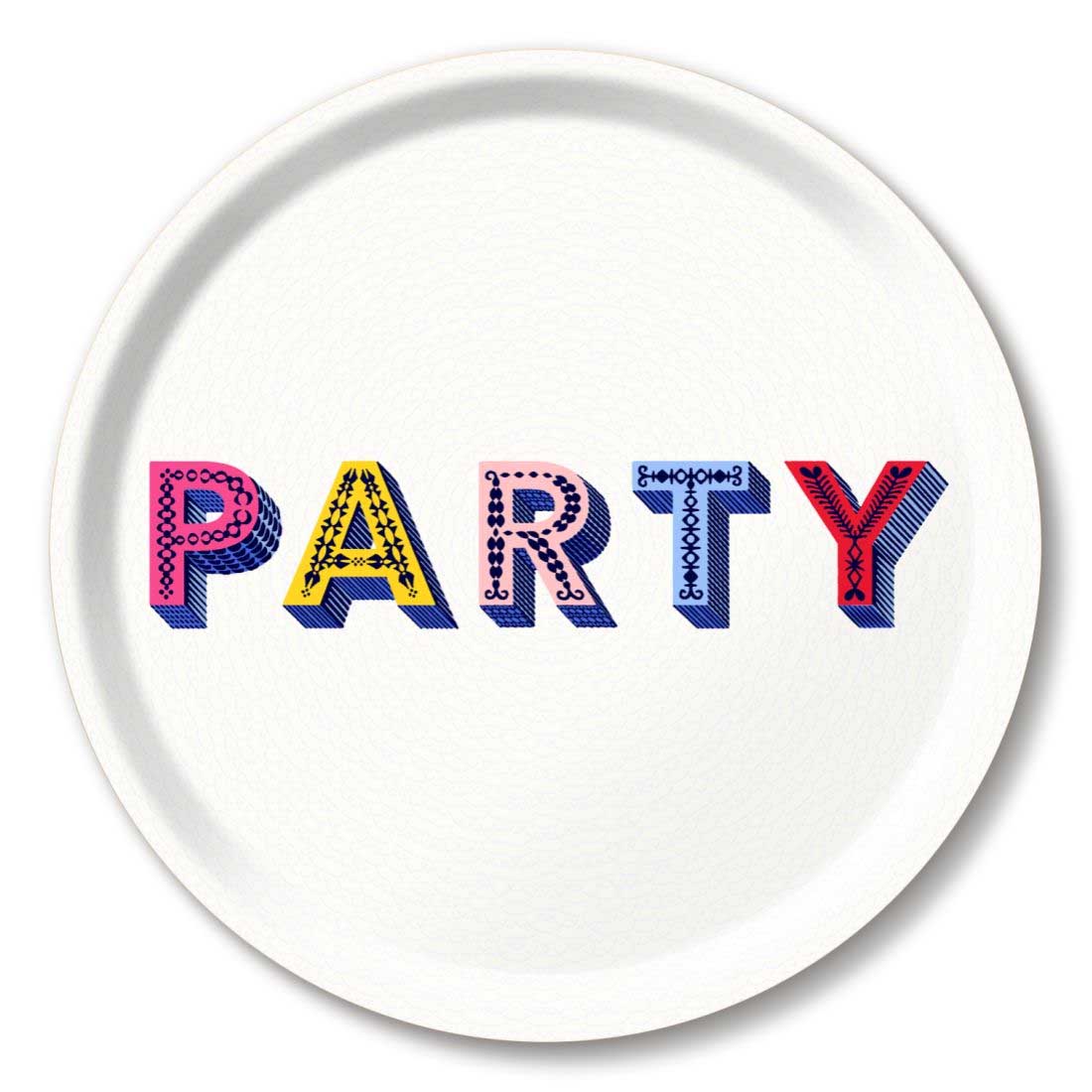 Asta Barrington "PARTY" Round Tray 31cm