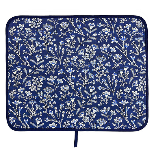 Asta Barrington Navy Blue Folk Flower Everhot Hob Covers (Medium 53.5 cm)