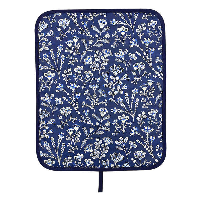 Asta Barrington Navy Blue Folk Flower Everhot Hob Cover (Small 38.5 cm)