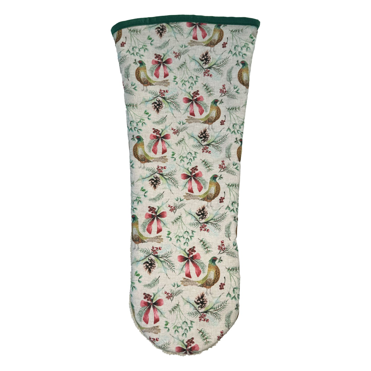 Oven Gauntlet - Mike Doyle Design  - Pheasants & Ribbons