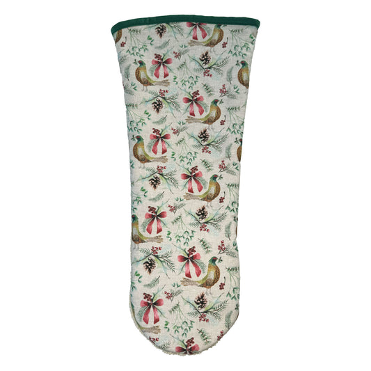 Oven Gauntlet - Mike Doyle Design  - Pheasants & Ribbons