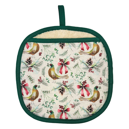 Pot Grab - Mike Doyle Design  - Pheasants & Ribbons