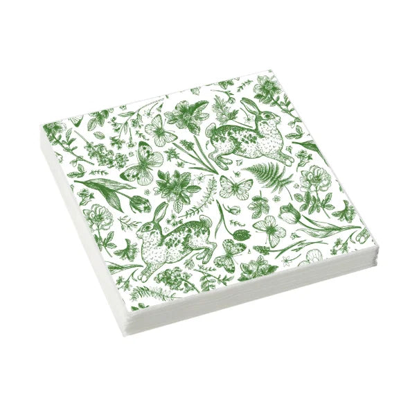 Napkins - Stow Green - Woodland Glade Green (PK 20)