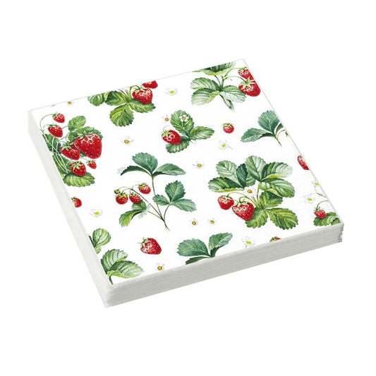 Napkins - Stow Green - Strawberry (PK 20)