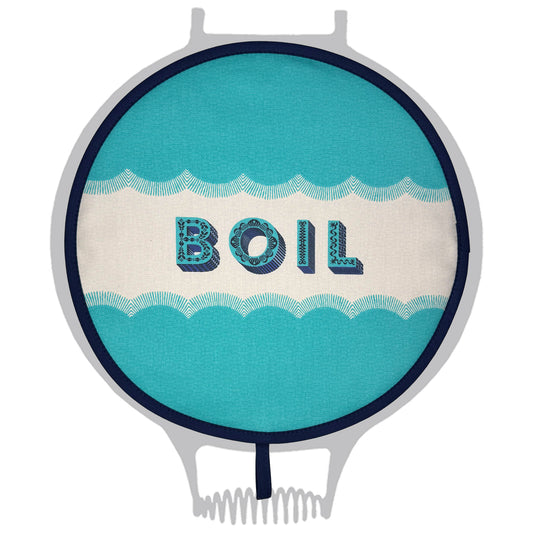 Asta Barrington Turquoise "BOIL" Chef pad for use with Aga range cookers