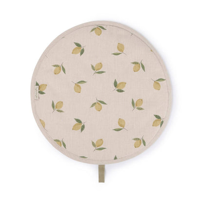 Sophie Allport Lemons  Linen Chefs Pad For Use With Aga Range Cookers