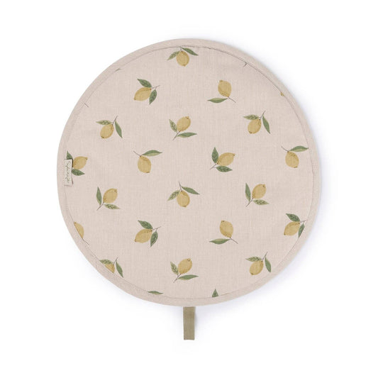 Sophie Allport Lemons  Linen Chefs Pad For Use With Aga Range Cookers