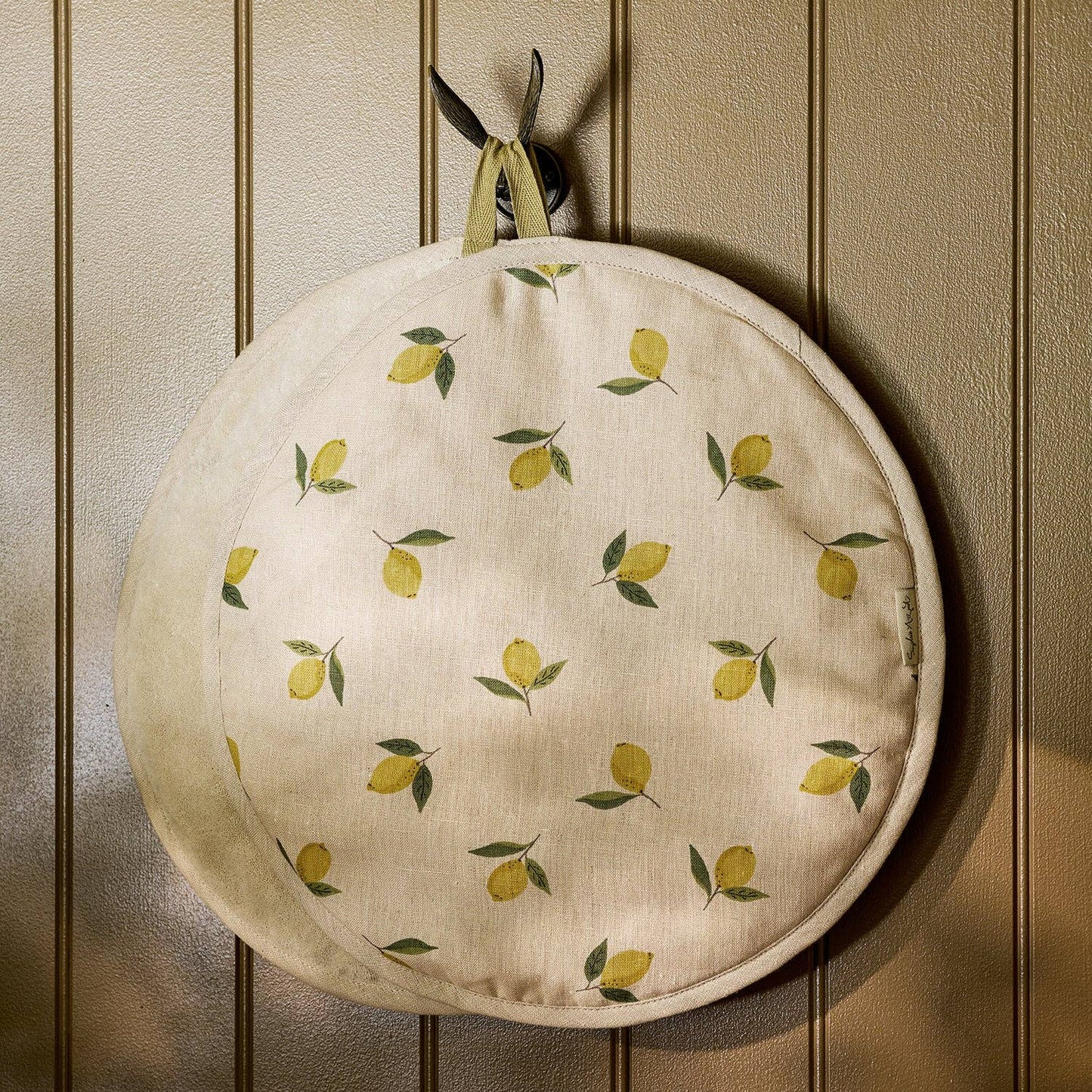 Sophie Allport Lemons  Linen Chefs Pad For Use With Aga Range Cookers