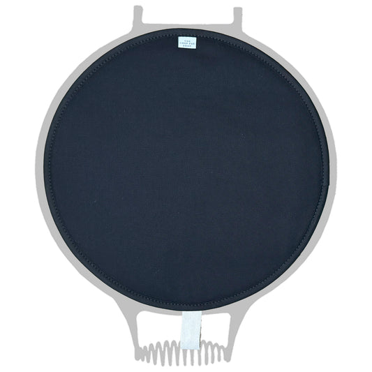 Plain Black Cotton Chefs Pad with Black Towelling  for use with AGA range cooker