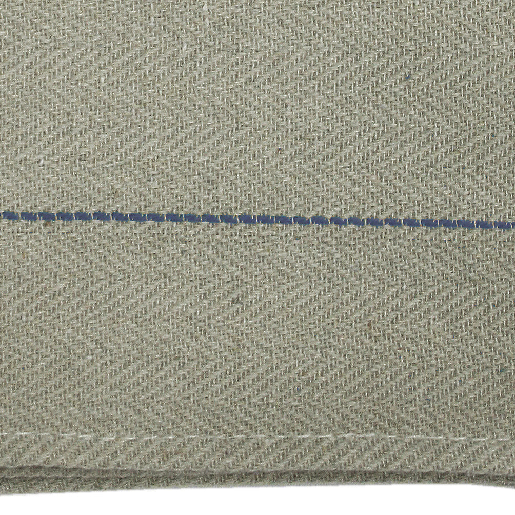 Crisp & Dene Fine Blue Stripe Woven Herringbone Tea Towel