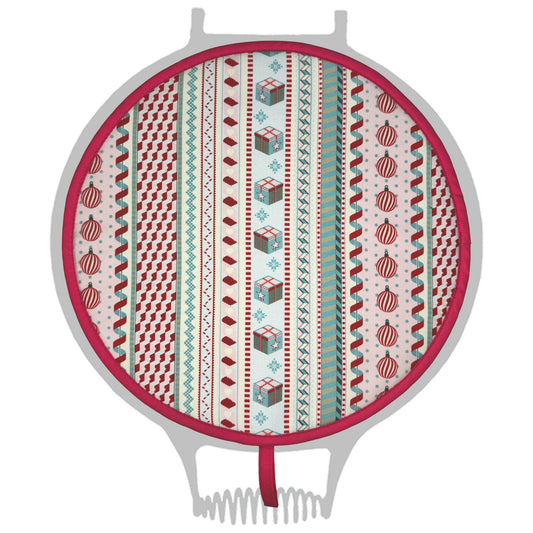 Christmas Ribbon Chef Pad for use with AGA range cooker By Crisp & Dene