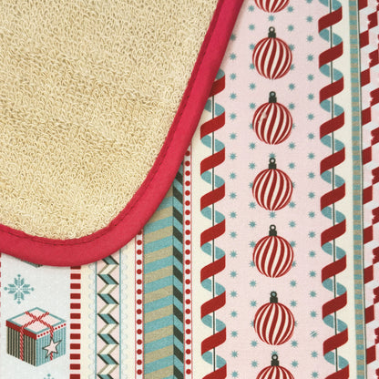 Everhot Hob Cover (Large 58.5 cm) - Crisp & Dene - Christmas Ribbon