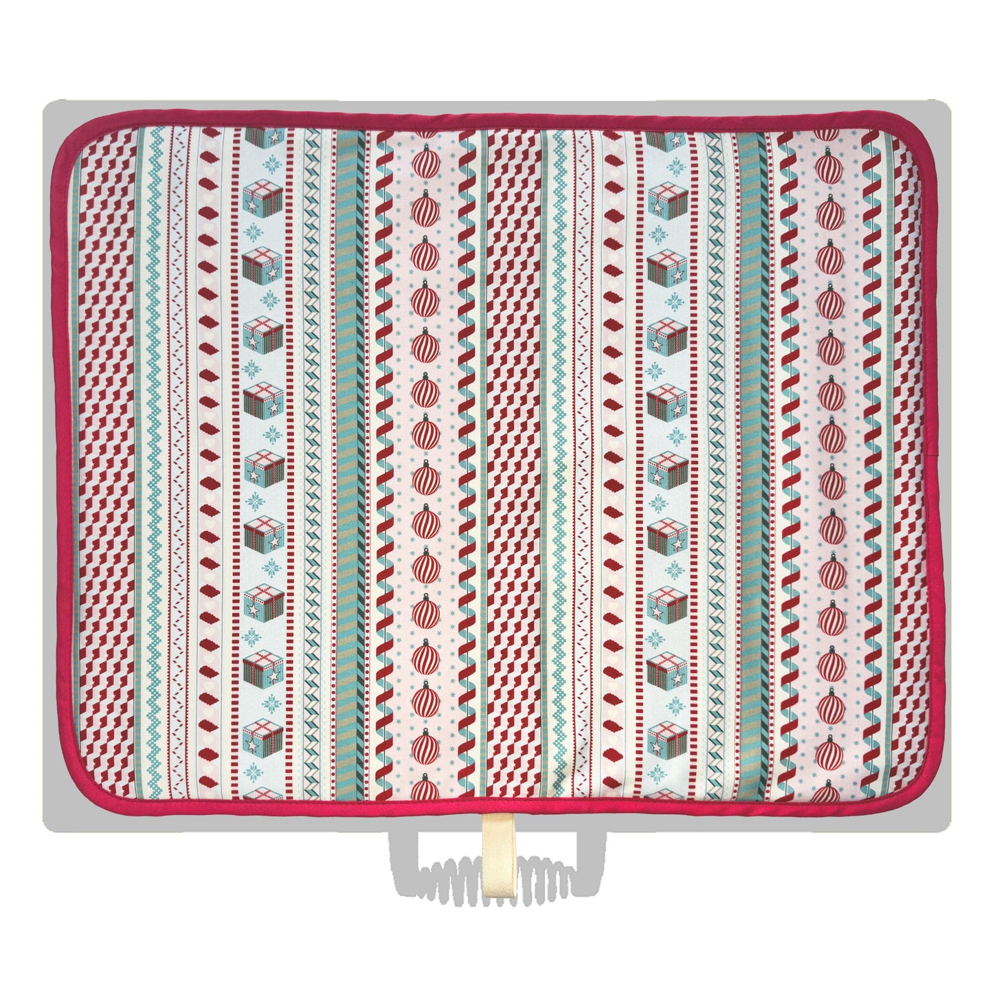 Everhot Hob Cover (Large 58.5 cm) - Crisp & Dene - Christmas Ribbon