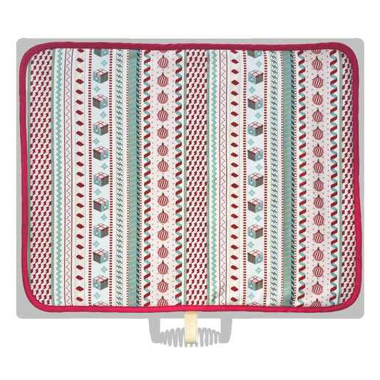 Everhot Hob Cover (Large 58.5 cm) - Crisp & Dene - Santa Ribbon