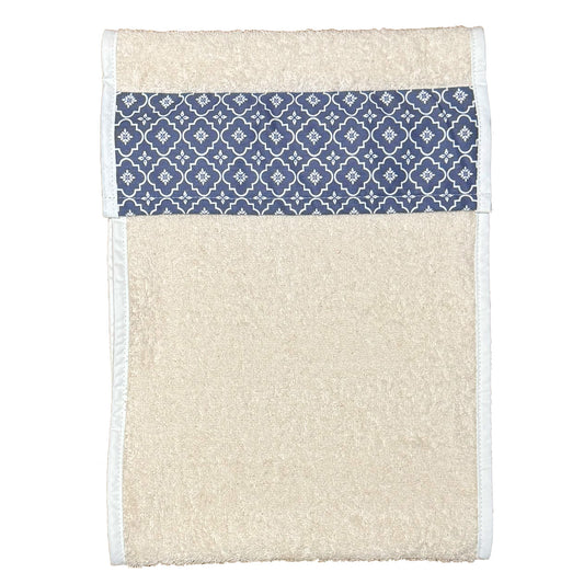 Crisp & Dene Blue Tile  Roller Hand Towel