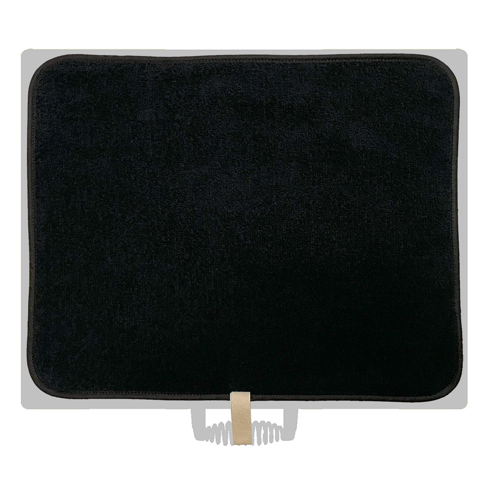 Black & Cream Towelling Everhot Hob Covers (Large 58.5 cm)