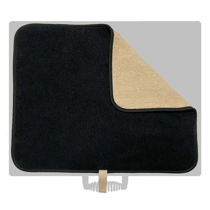 Black & Cream Towelling Everhot Hob Cover (Medium 53.5 cm)