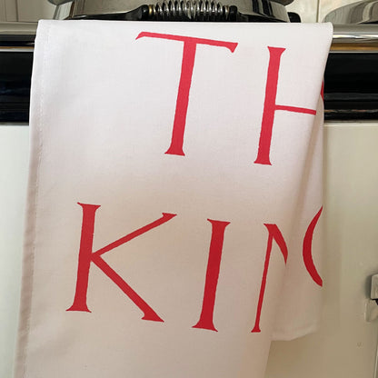 Crisp & Dene Coronation Tea Towel  - God Save the King