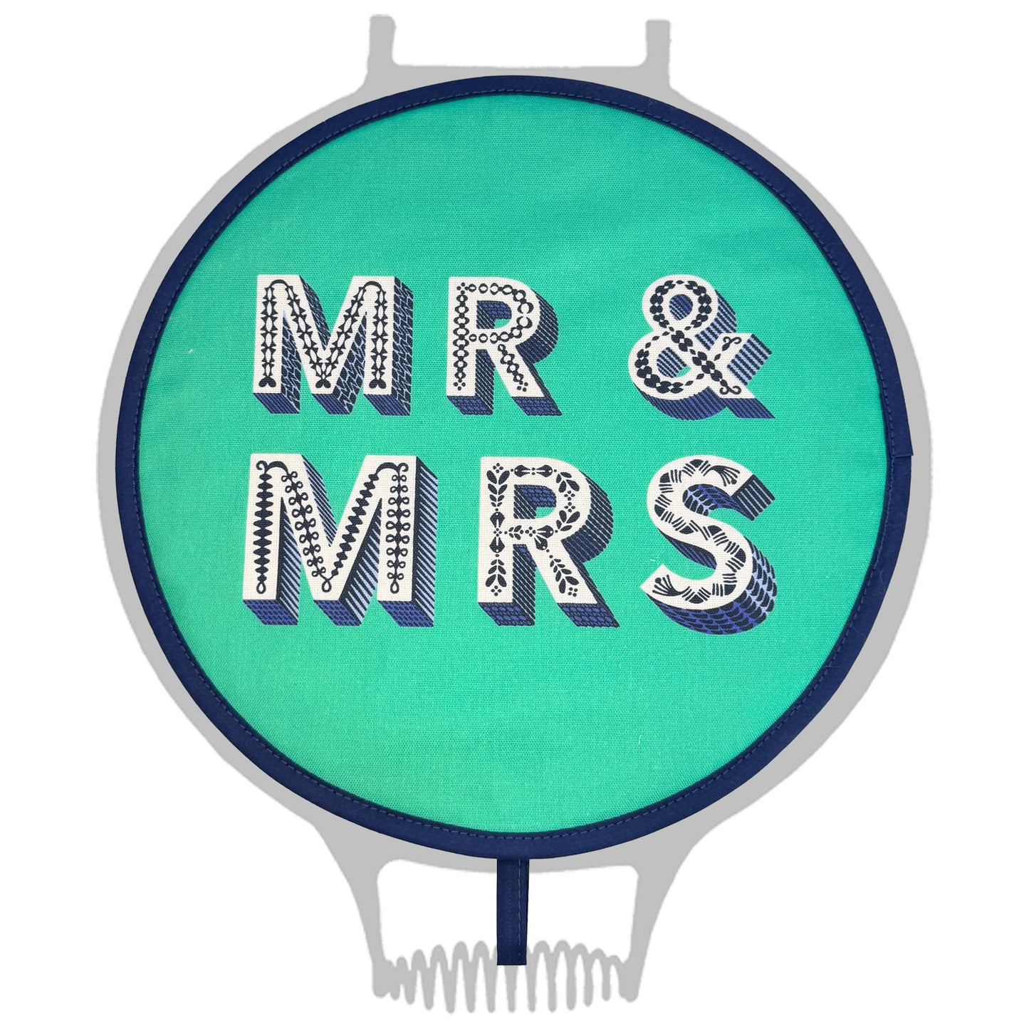 Asta Barrington Green "MR & MRS" Chefs pad for use with Aga range cookers
