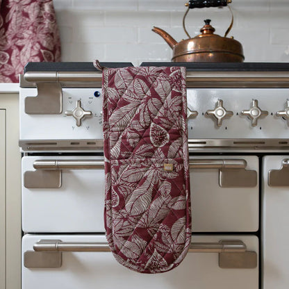 Raine & Humble - Recycled Double Oven Glove - Ruby Red - Fig Tree