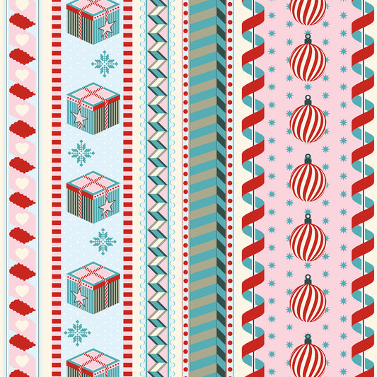 Christmas Ribbon Chef Pad for use with AGA range cooker By Crisp & Dene