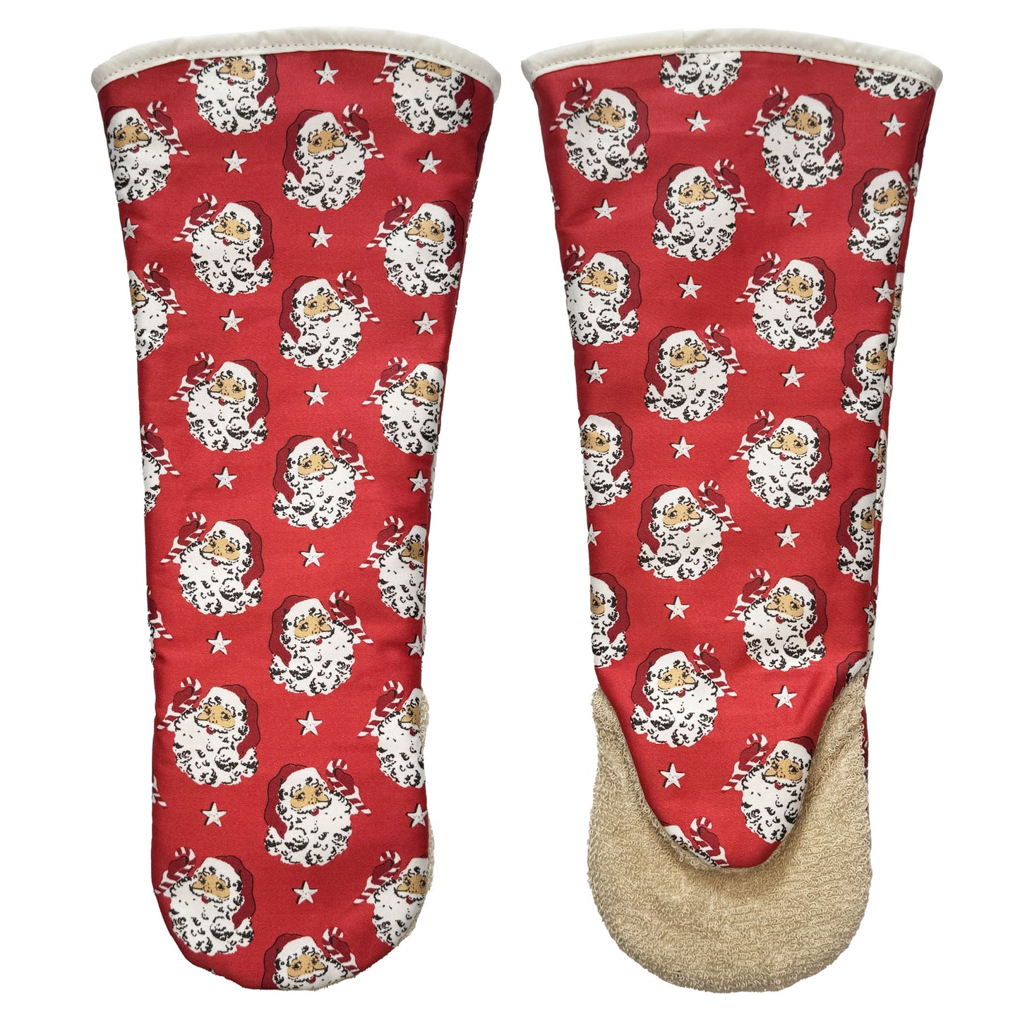 Long Oven Gauntlet - Crisp & Dene - Christmas Santa
