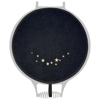 Christmas All Towelling Black Starry Night Hob Cover For Use With Aga Range Cookers
