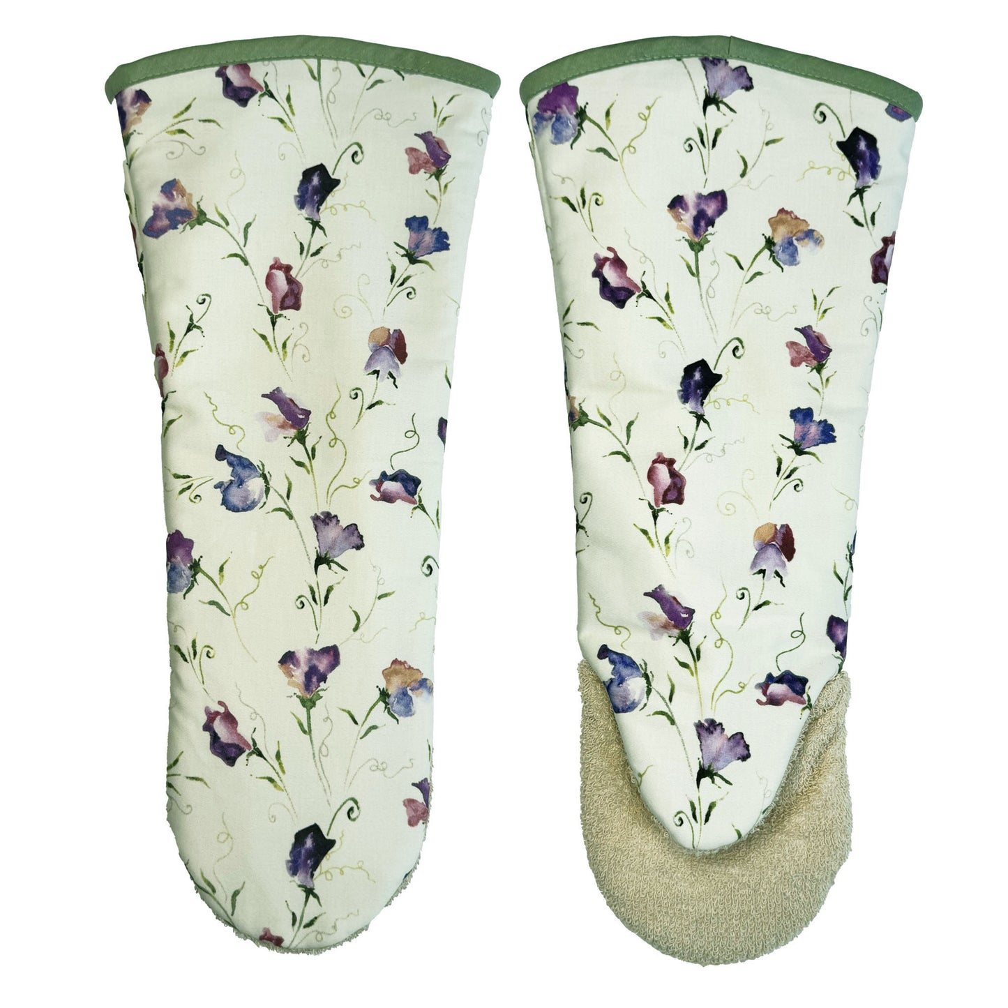 Long Oven Gauntlet - Mike Doyle Design  - Sweet Peas