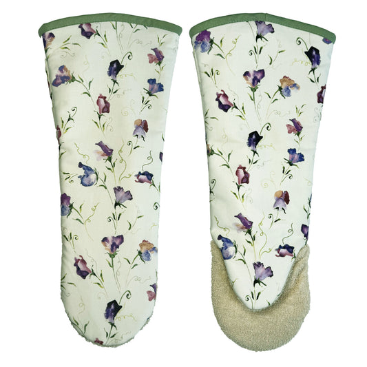 Long Oven Gauntlet - Mike Doyle Design  - Sweet Peas