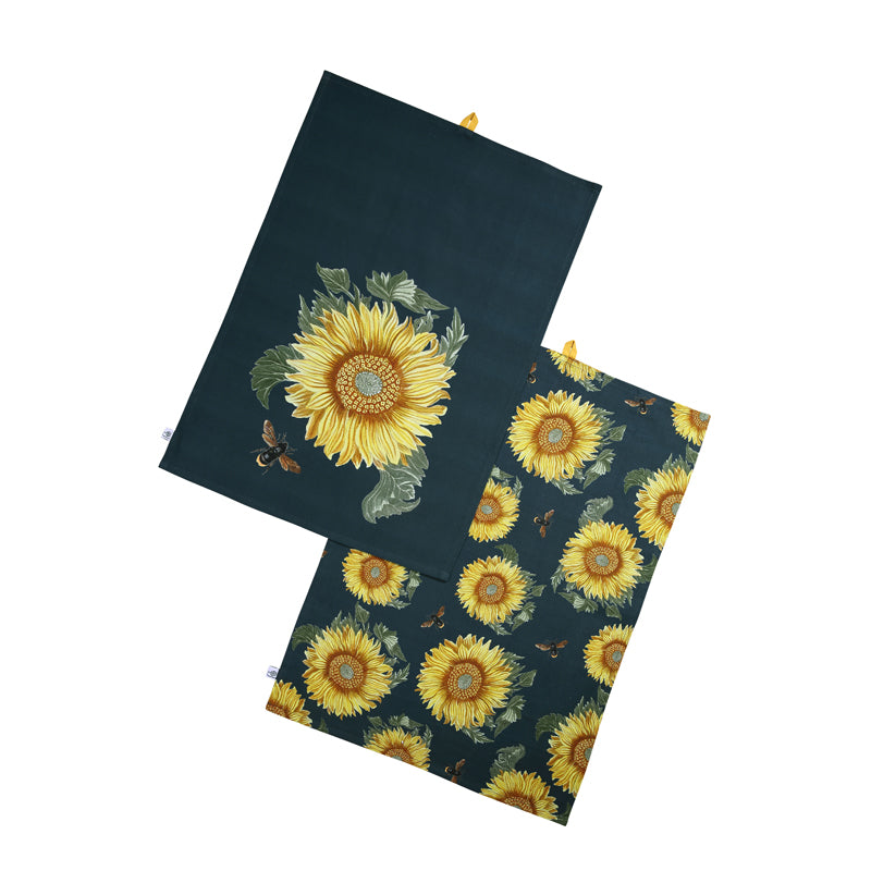 Tea Towel - RHS by Dexam - Dexam - RHS Sunflowers Set of 2 Tea Towels